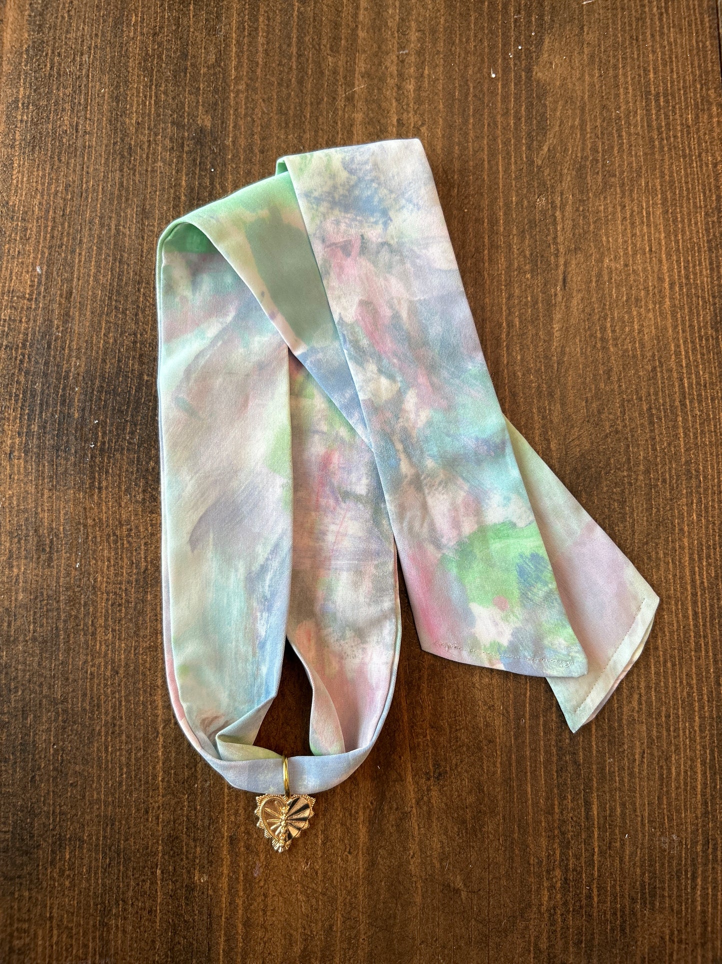 Hand Painted Scarf Necklace