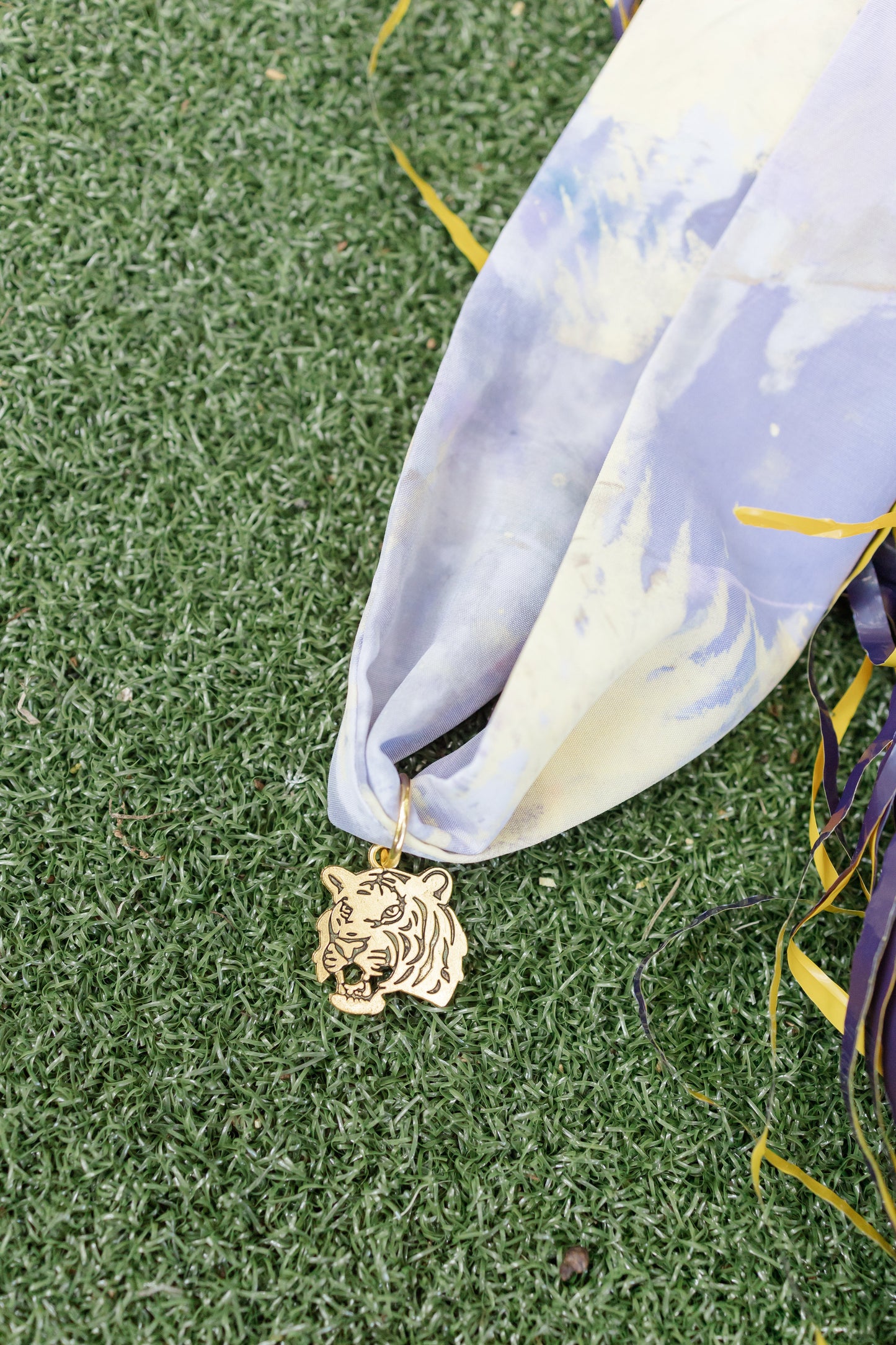 Purple and Yellow Tiger Necklace