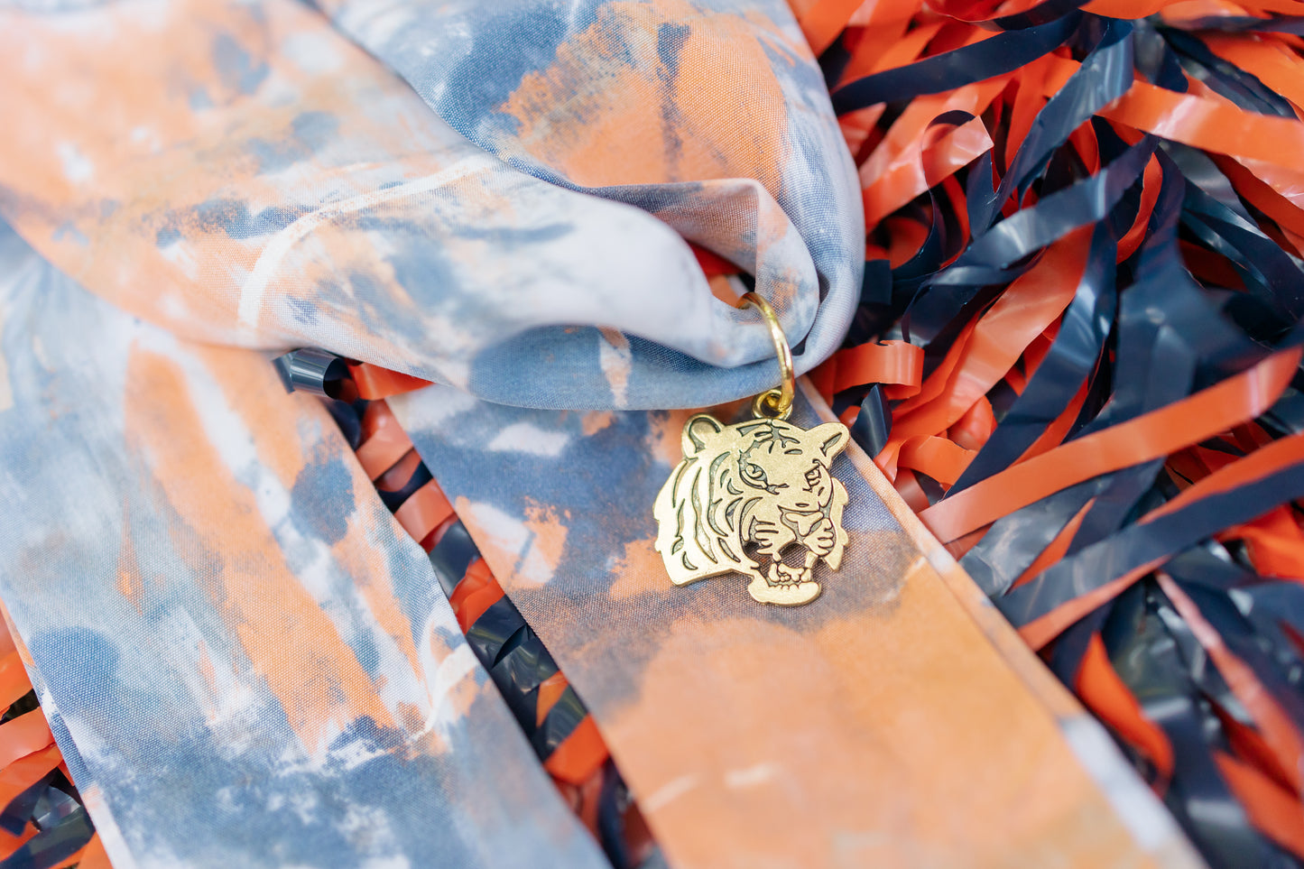 Blue and Orange Tiger Necklace