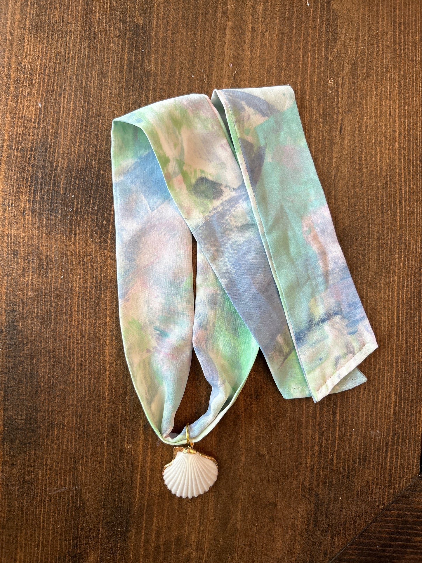 Hand Painted Scarf Necklace