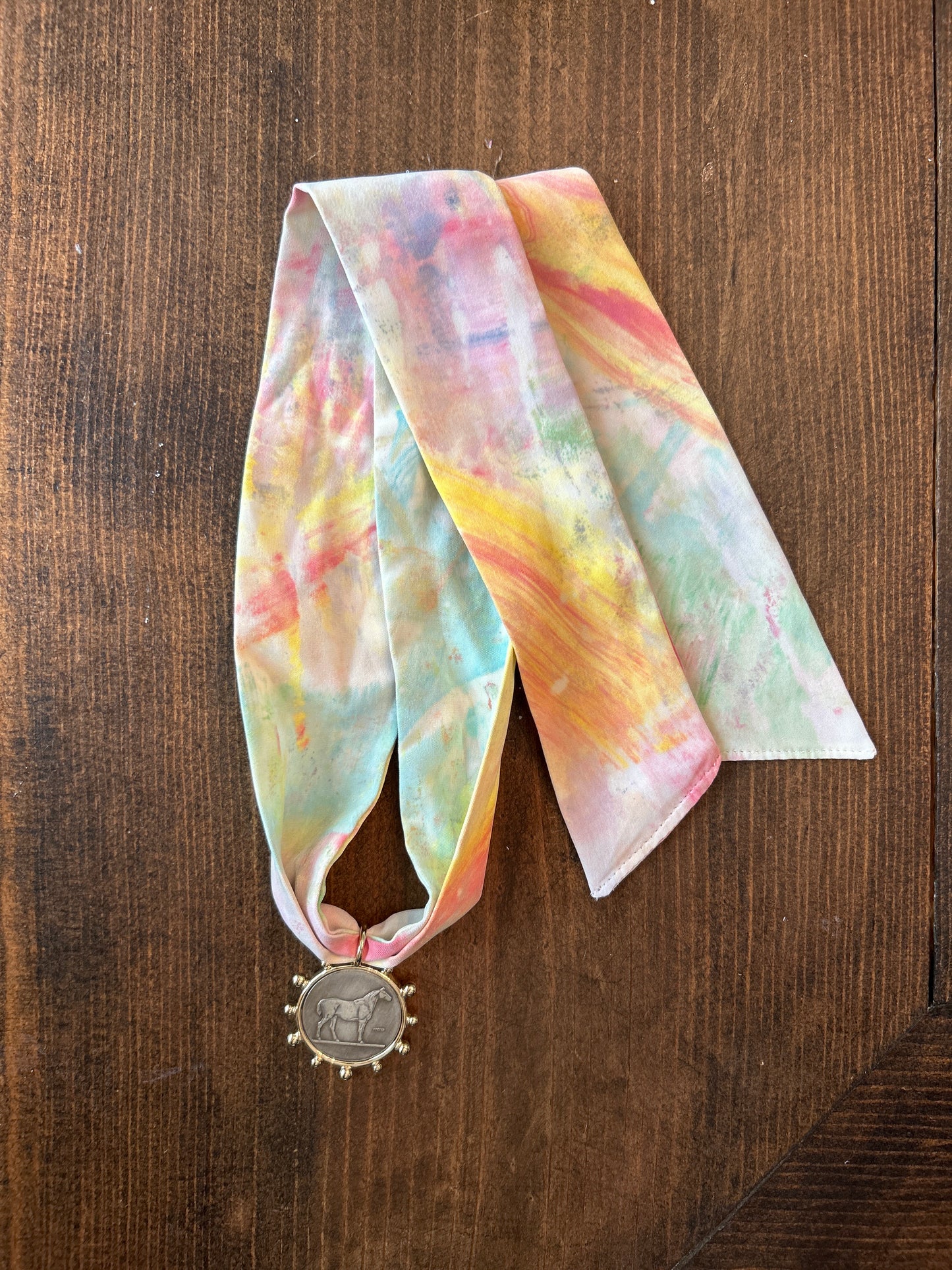 Hand Painted Scarf Necklace