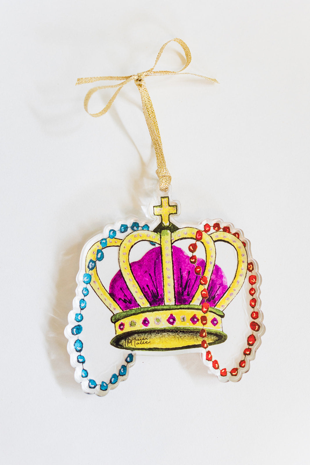 Mardi Gras Crown Acrylic Ornament