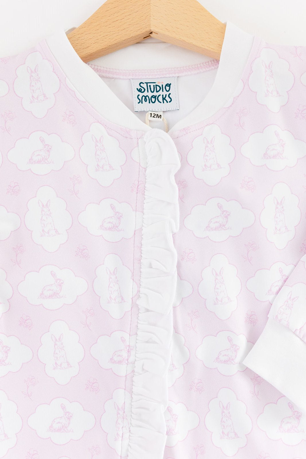 Pink Easter Bunny Zip Pajamas