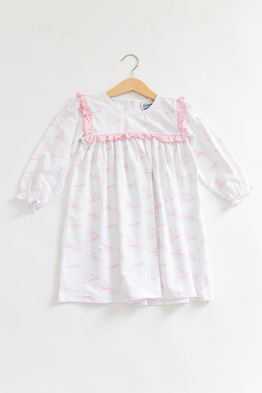 Pink Boats Dress