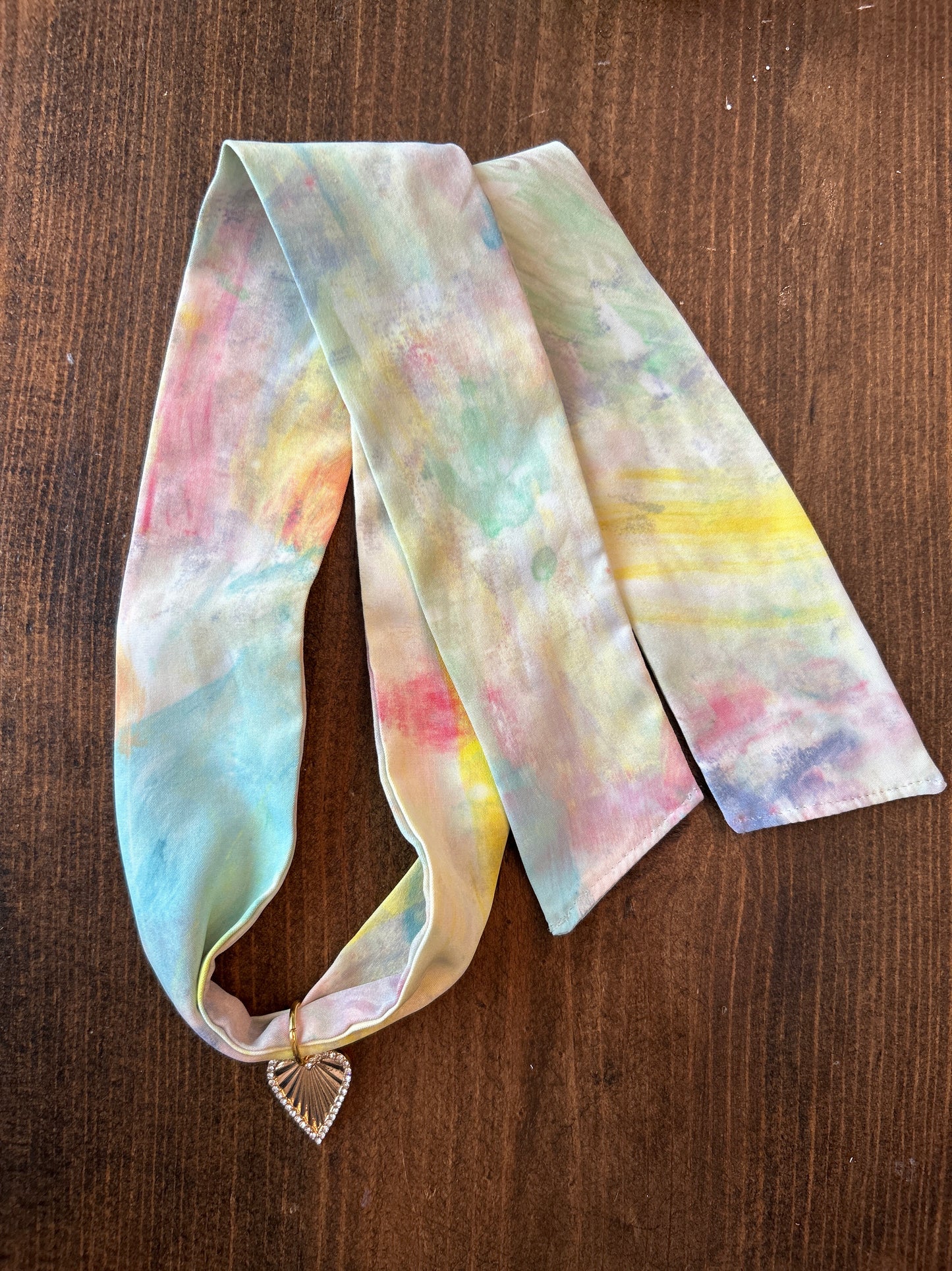 Hand Painted Scarf Necklace