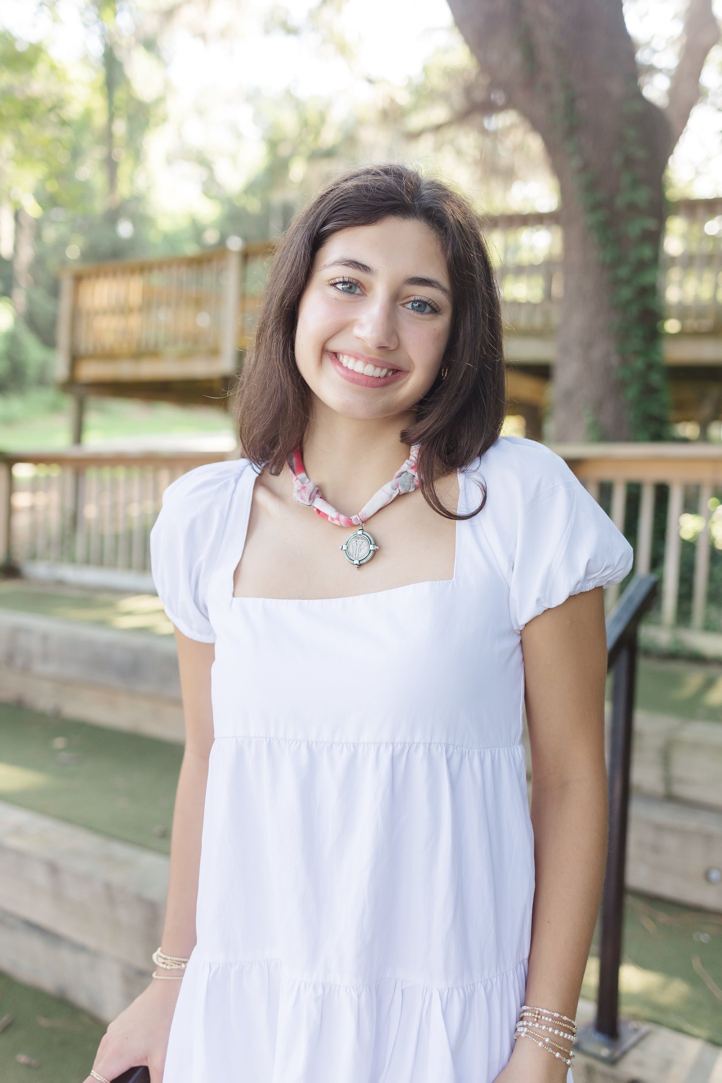 Crimson and Gray Elephant Necklace