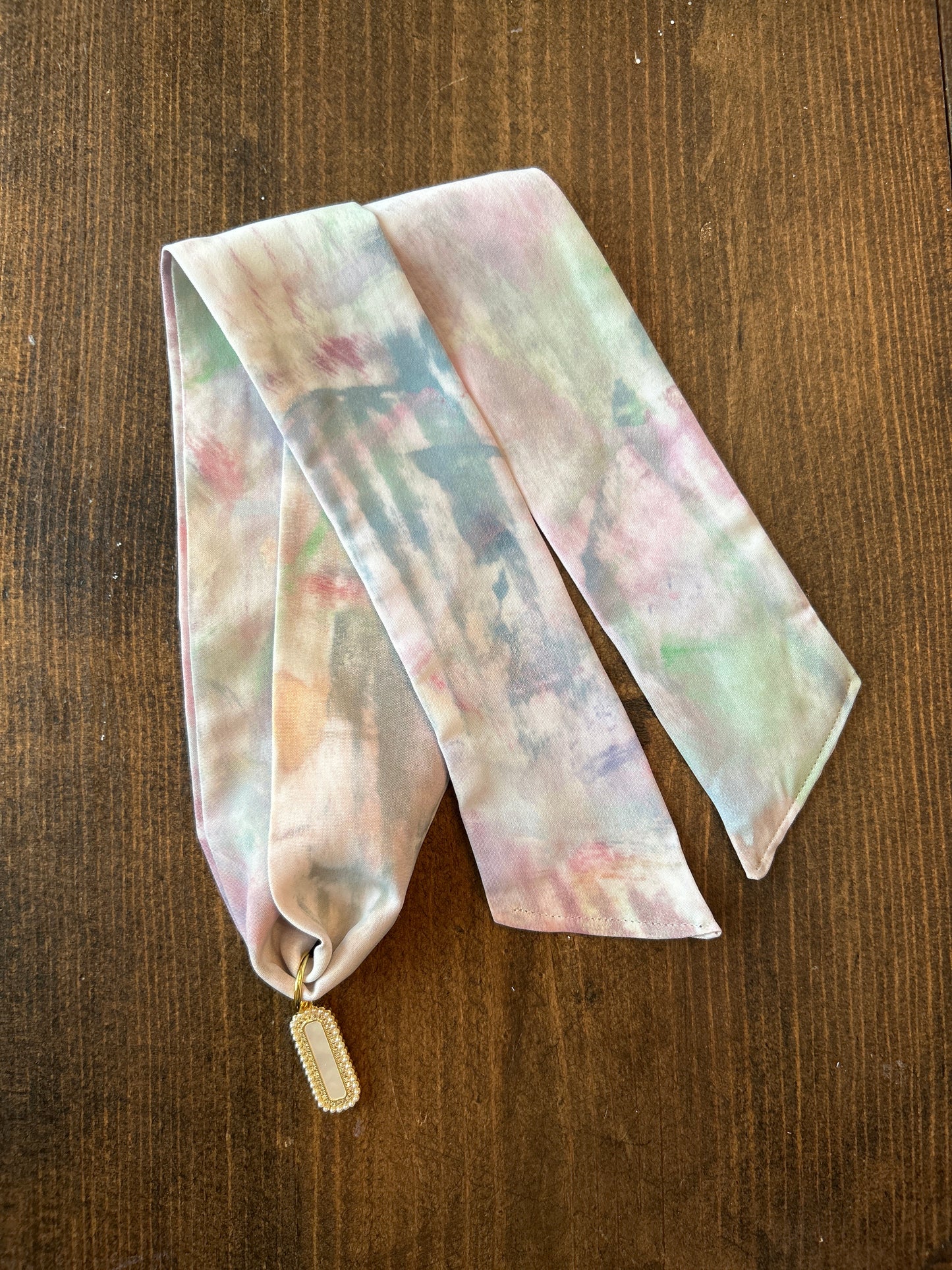 Hand Painted Scarf Necklace