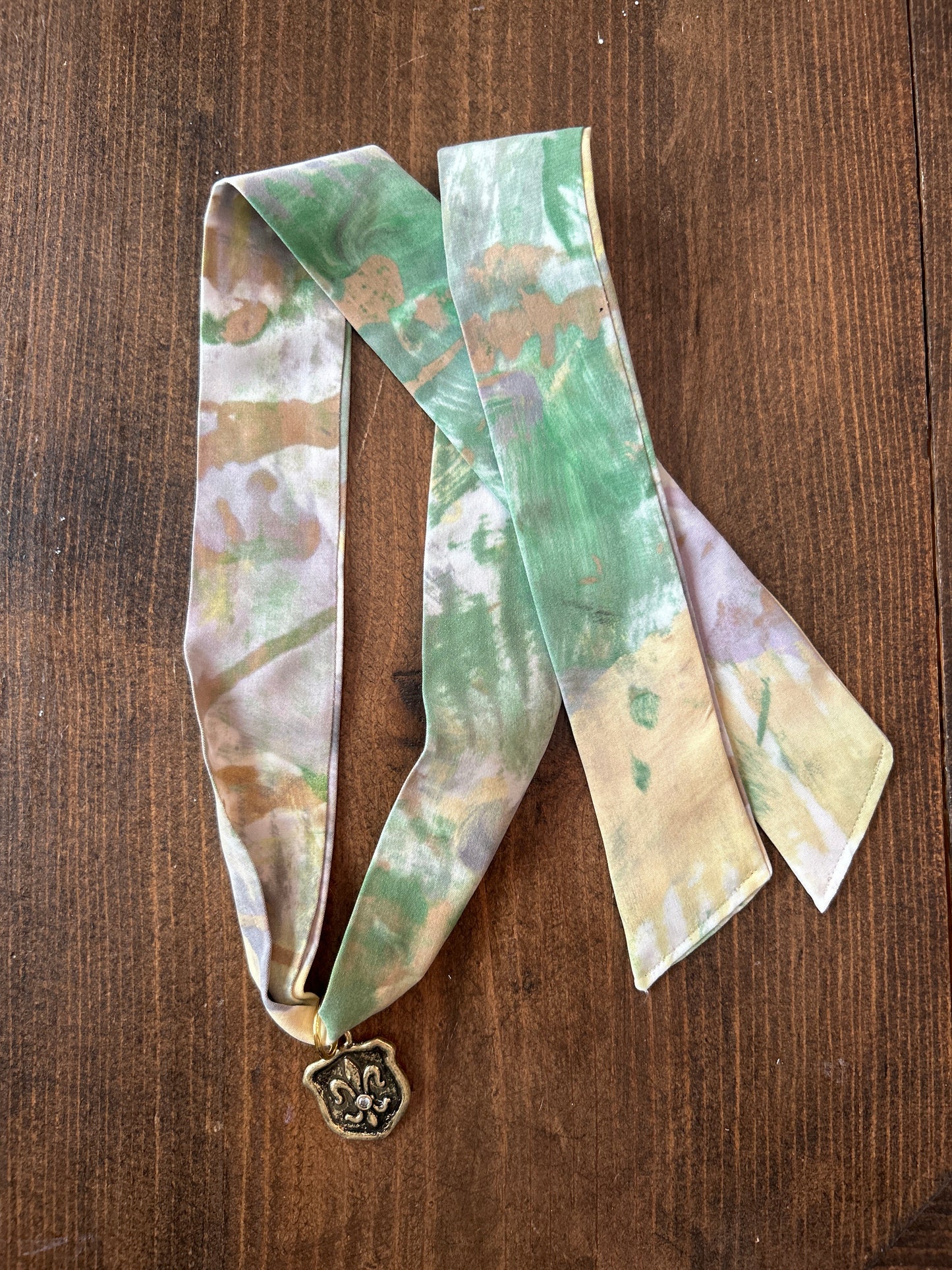 Hand Painted Scarf Necklace