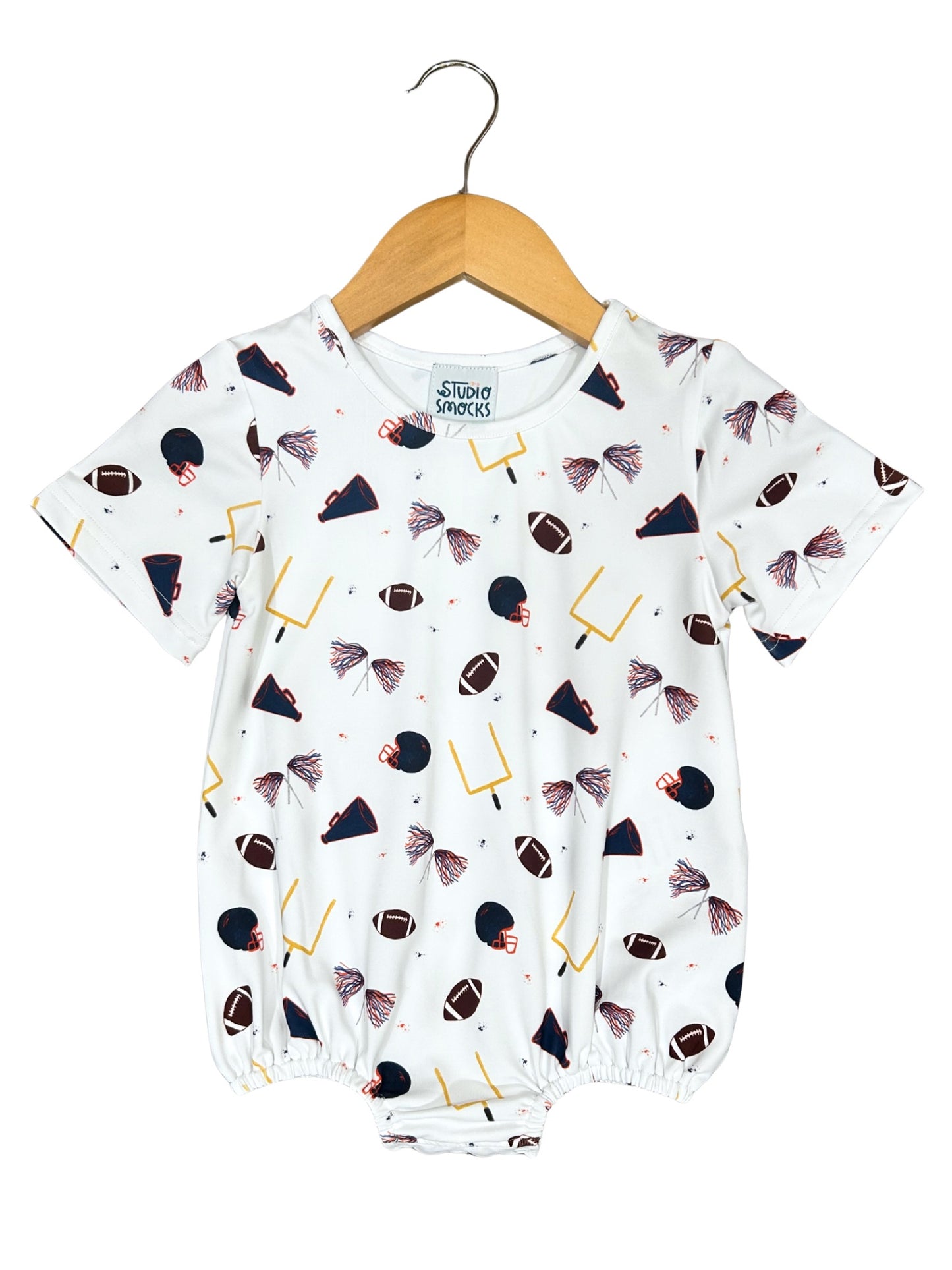 Navy/Orange Football Boys Bubble