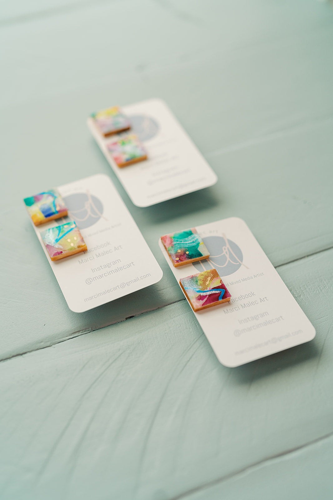 Handmade Watercolor Earrings by Marci Malec (small)