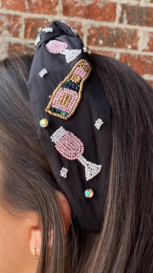 Black Champagne Headband