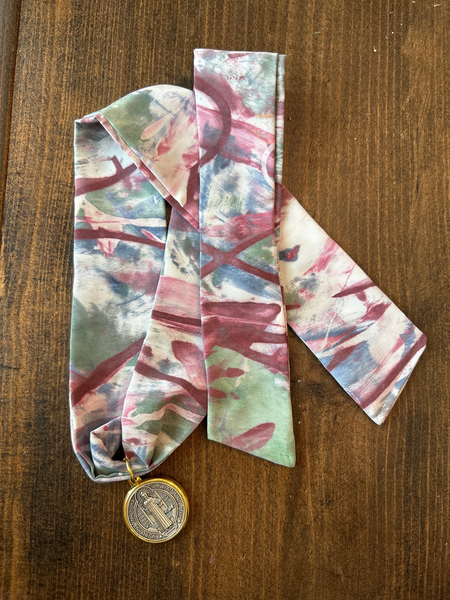 Hand Painted Scarf Necklace