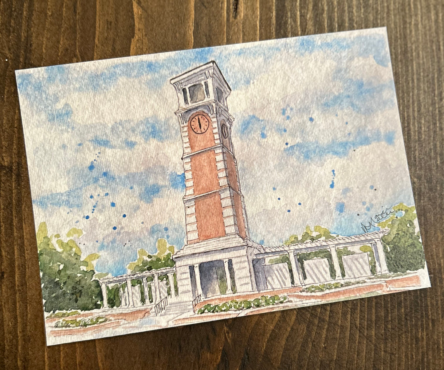 Mouton Bell Tower- 5x7 signed print