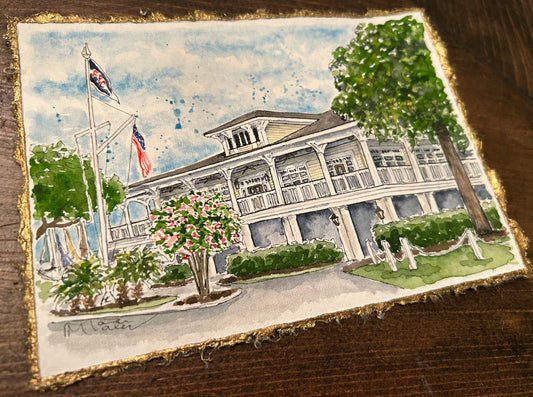 Fairhope Yacht Club, original watercolor