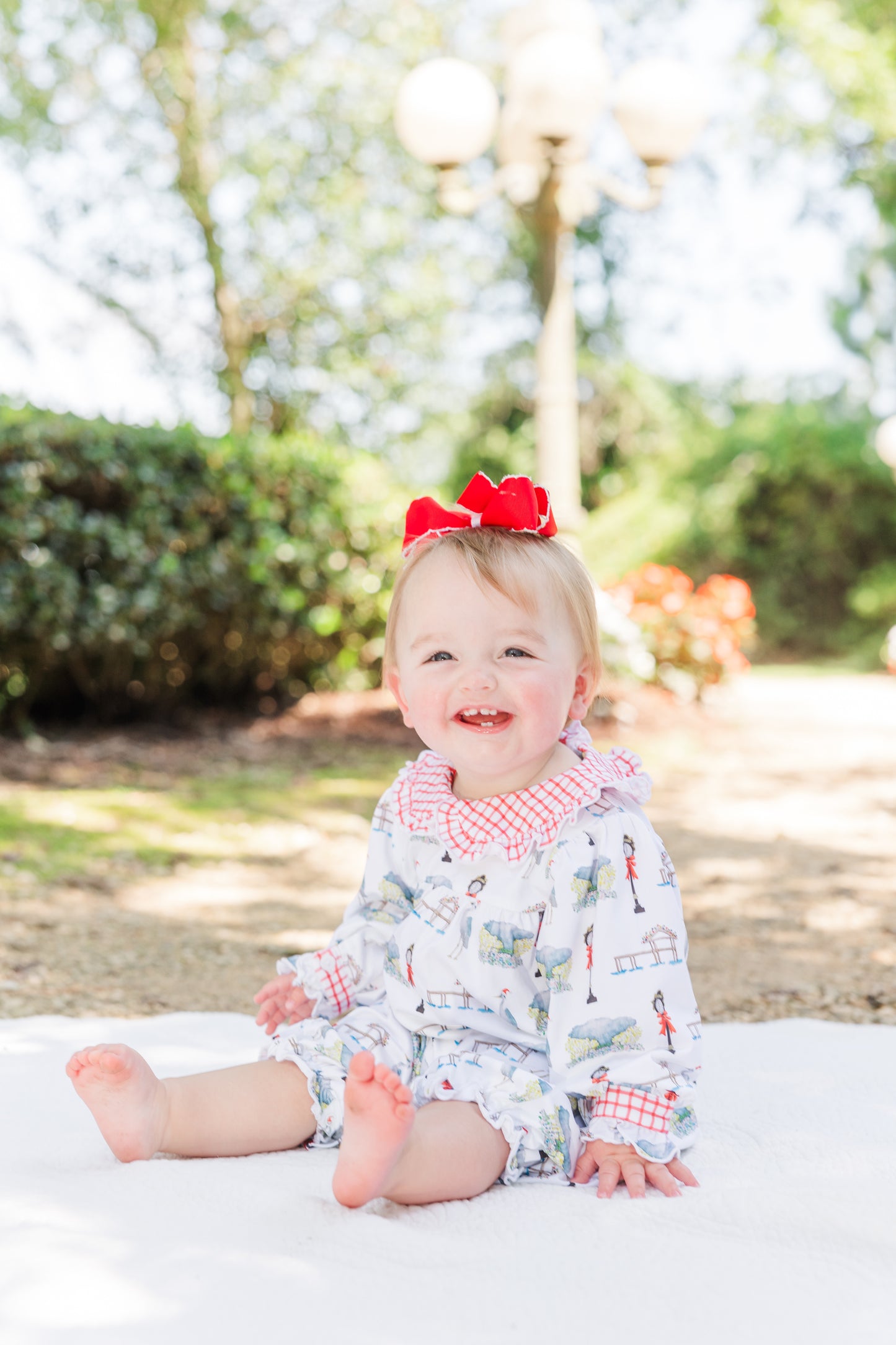 Fairhope Christmas Girls Romper *runs large- Marci Malec