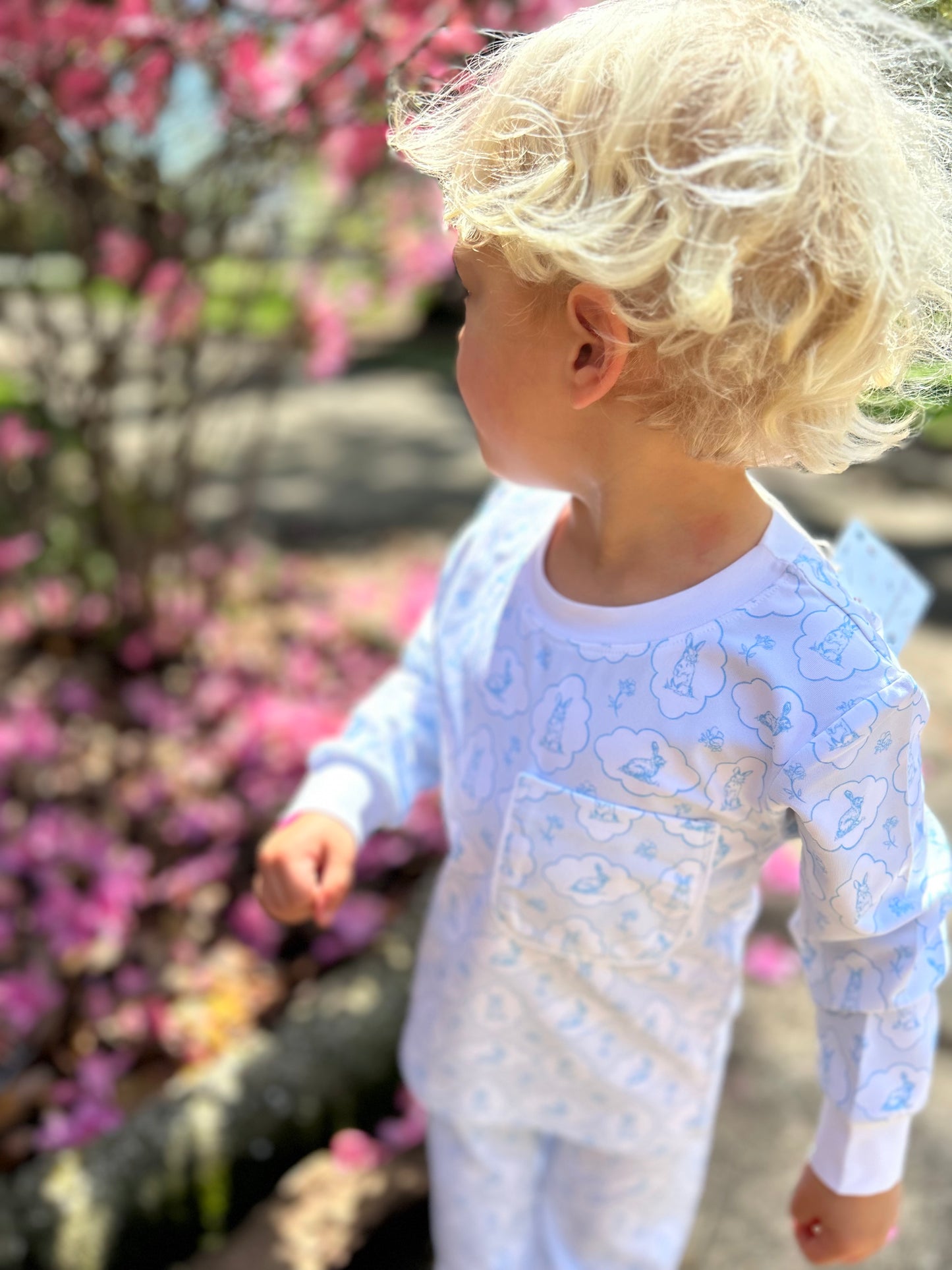 Blue Easter Bunny Pajamas