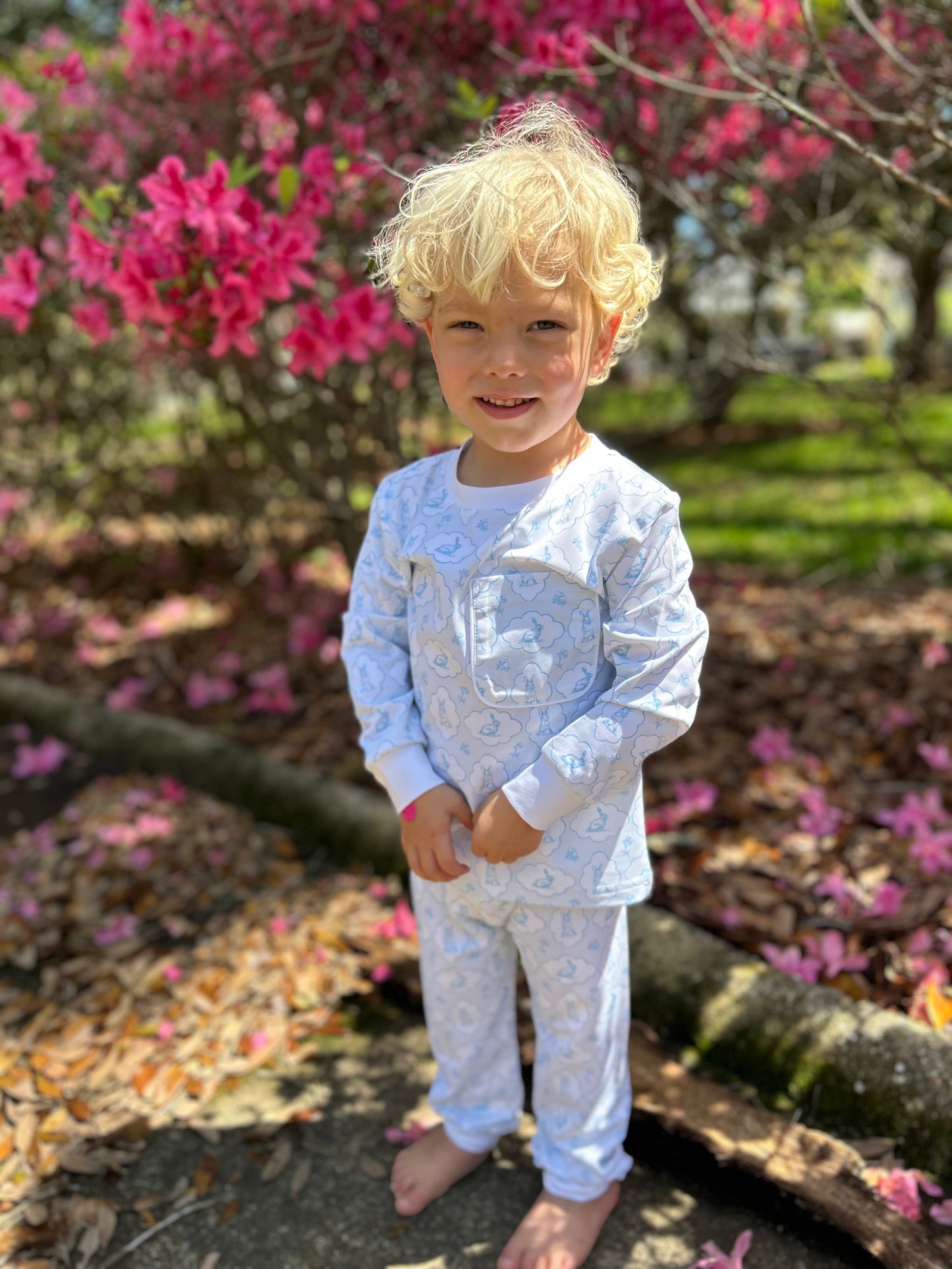 Blue Easter Bunny Pajamas