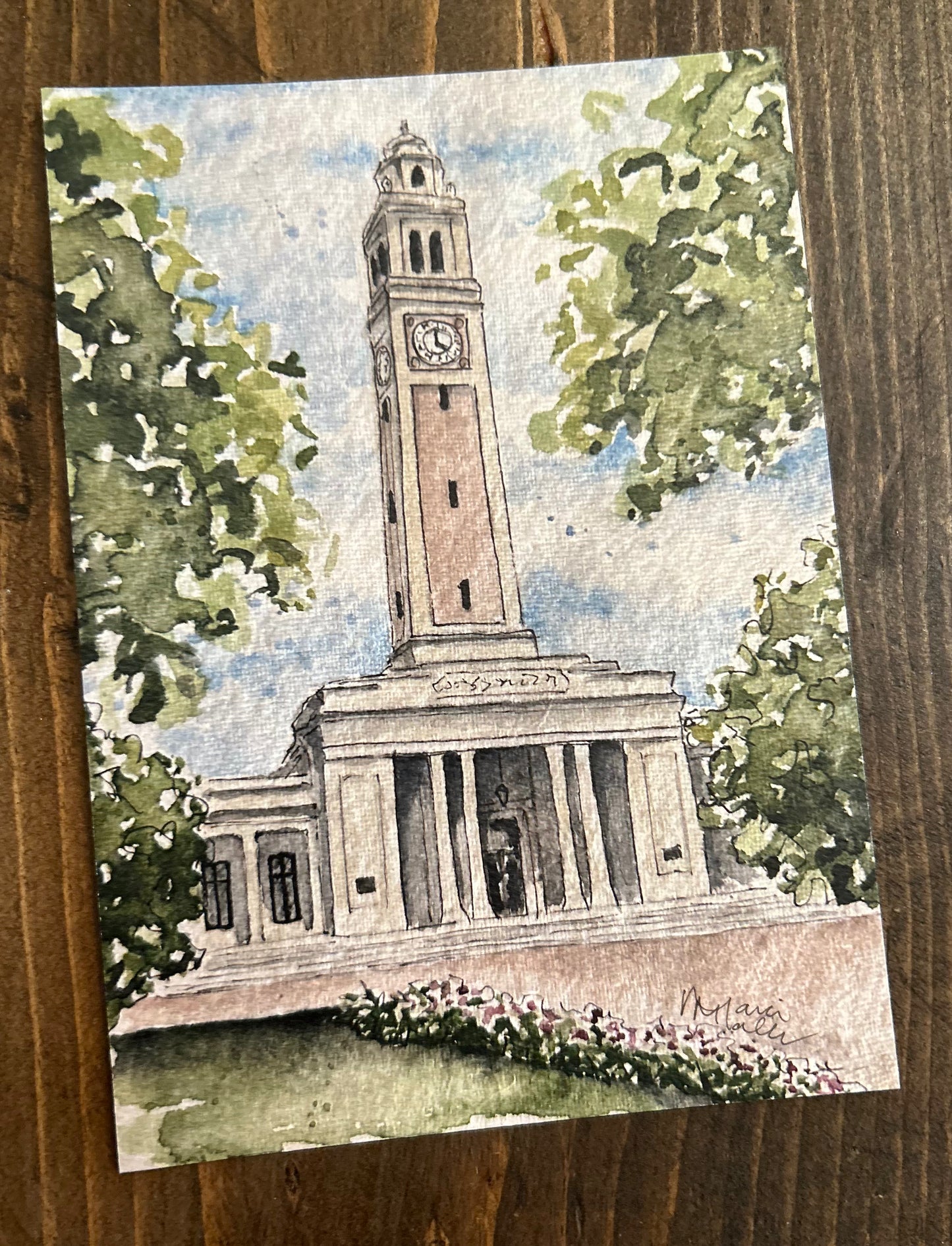 LSU Memorial Tower- 5x7 signed print