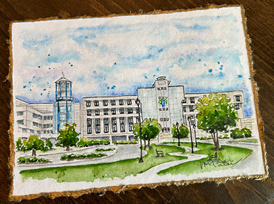 USA Children’s and Women’s Hospital- 5x7 original watercolor