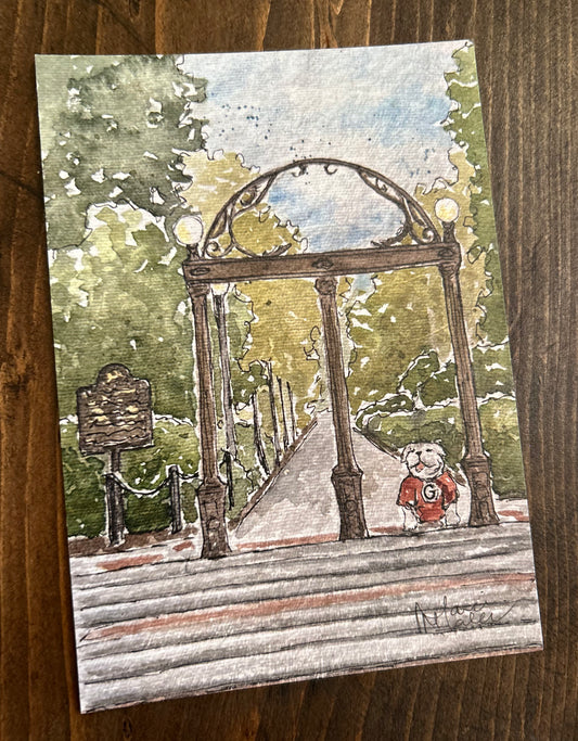 UGA- 5x7 signed print