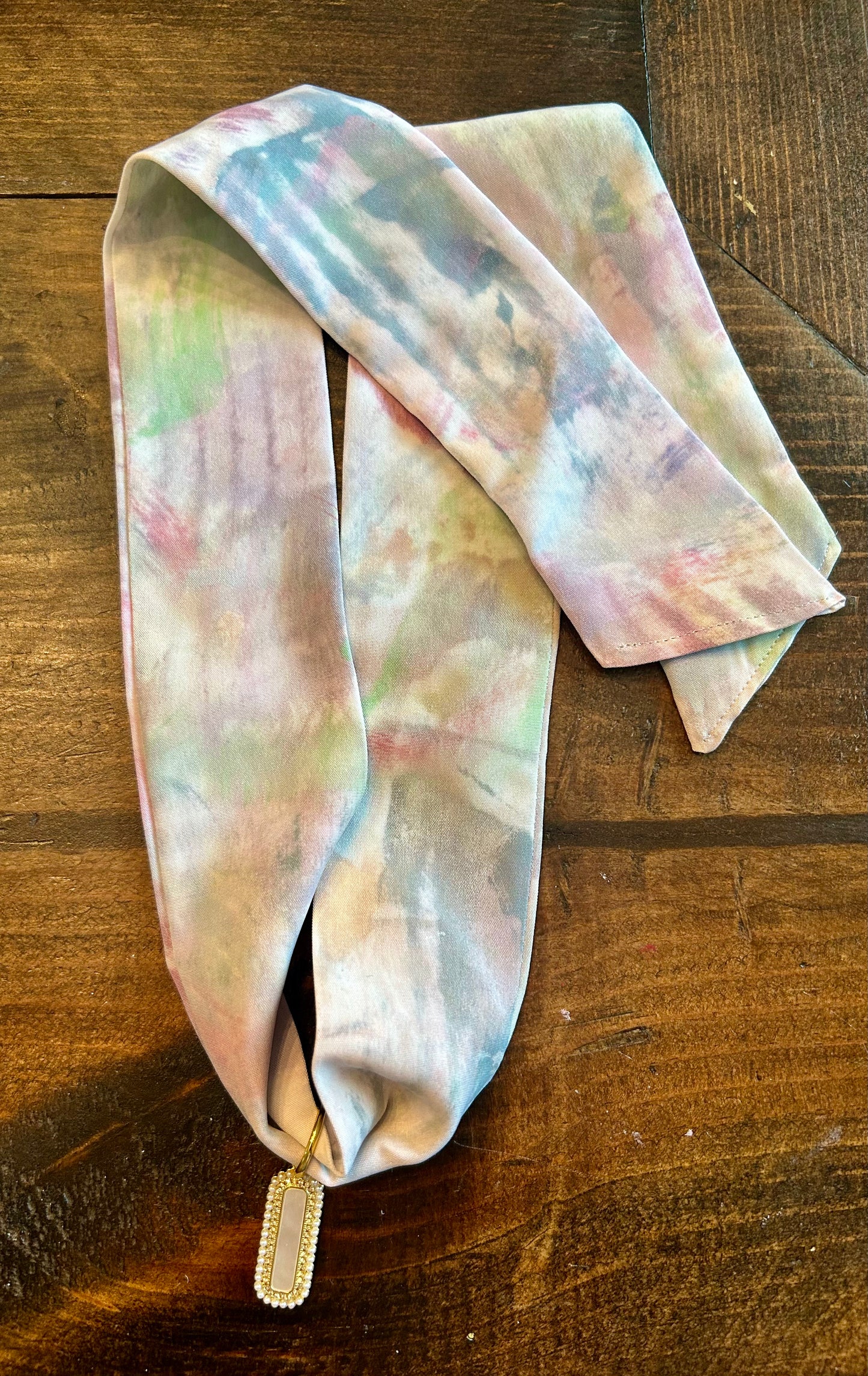 Hand Painted Scarf Necklace