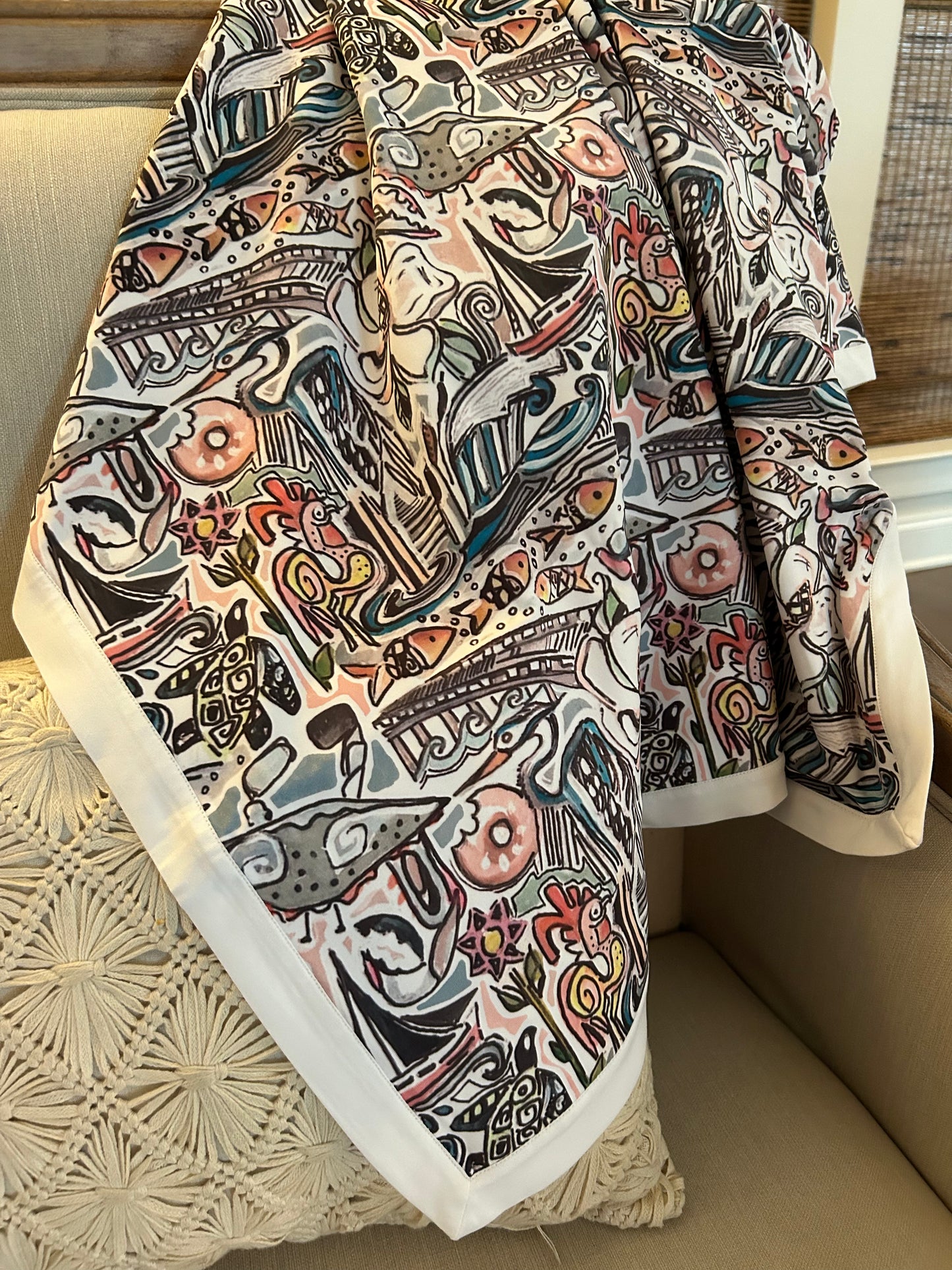 Walter Anderson Inspired Blanket- art by Rianna Turner