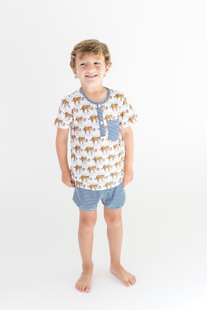 Tiger, Orange/Blue- Boys 2pc Set