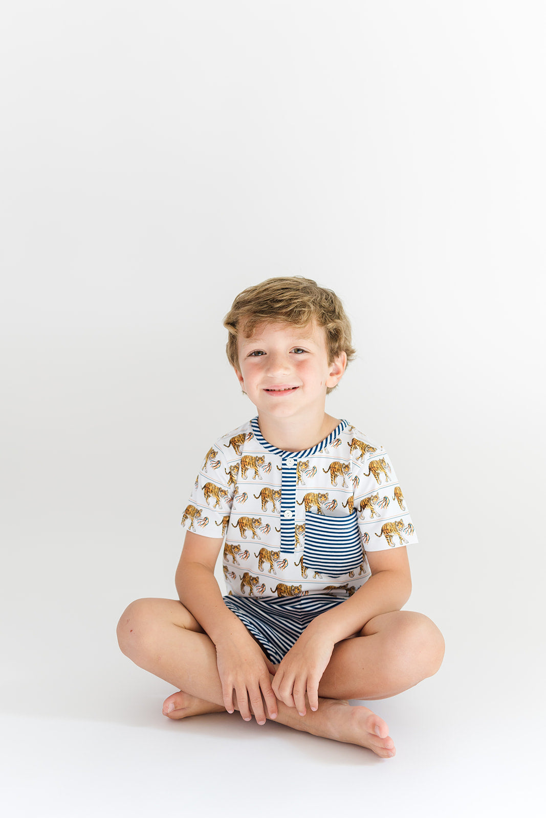 Tiger, Orange/Blue- Boys 2pc Set