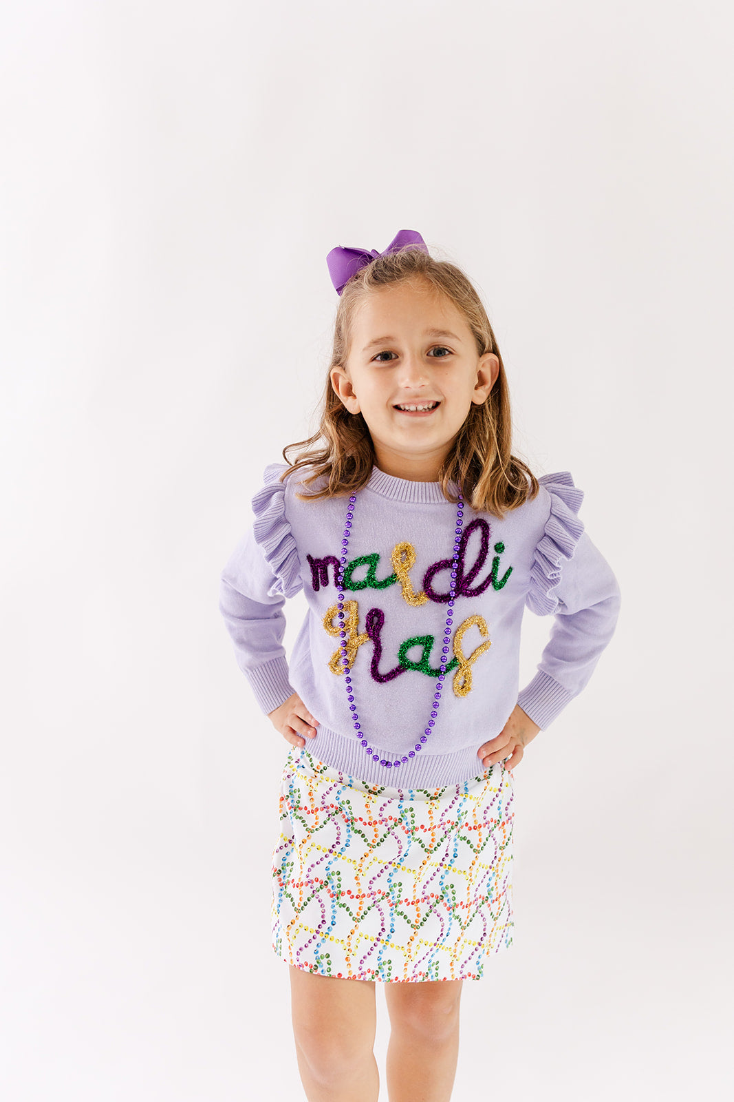 Mardi Gras Beads Skort