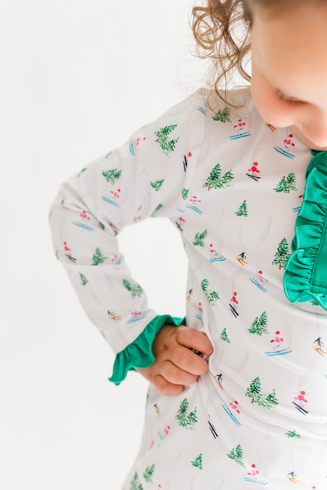 Alpine Ski Girls 2pc Pajamas