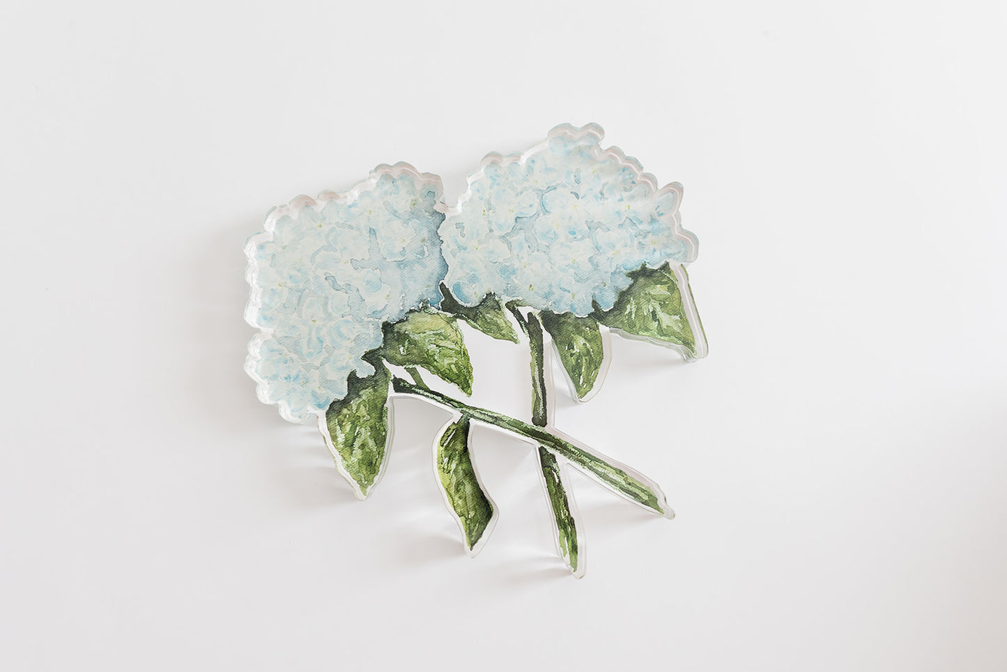 Hydrangea Acrylic Block, approx 8x8