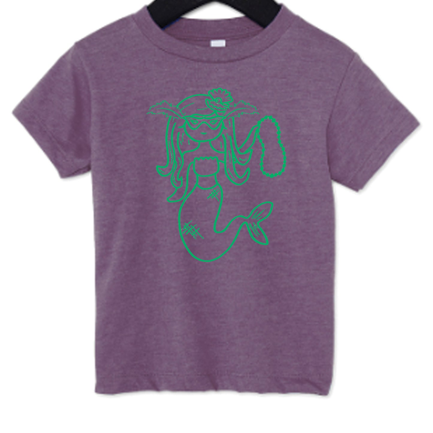Mardi Gras Mermaid t-shirt (toddler)- Art by Marci Malec