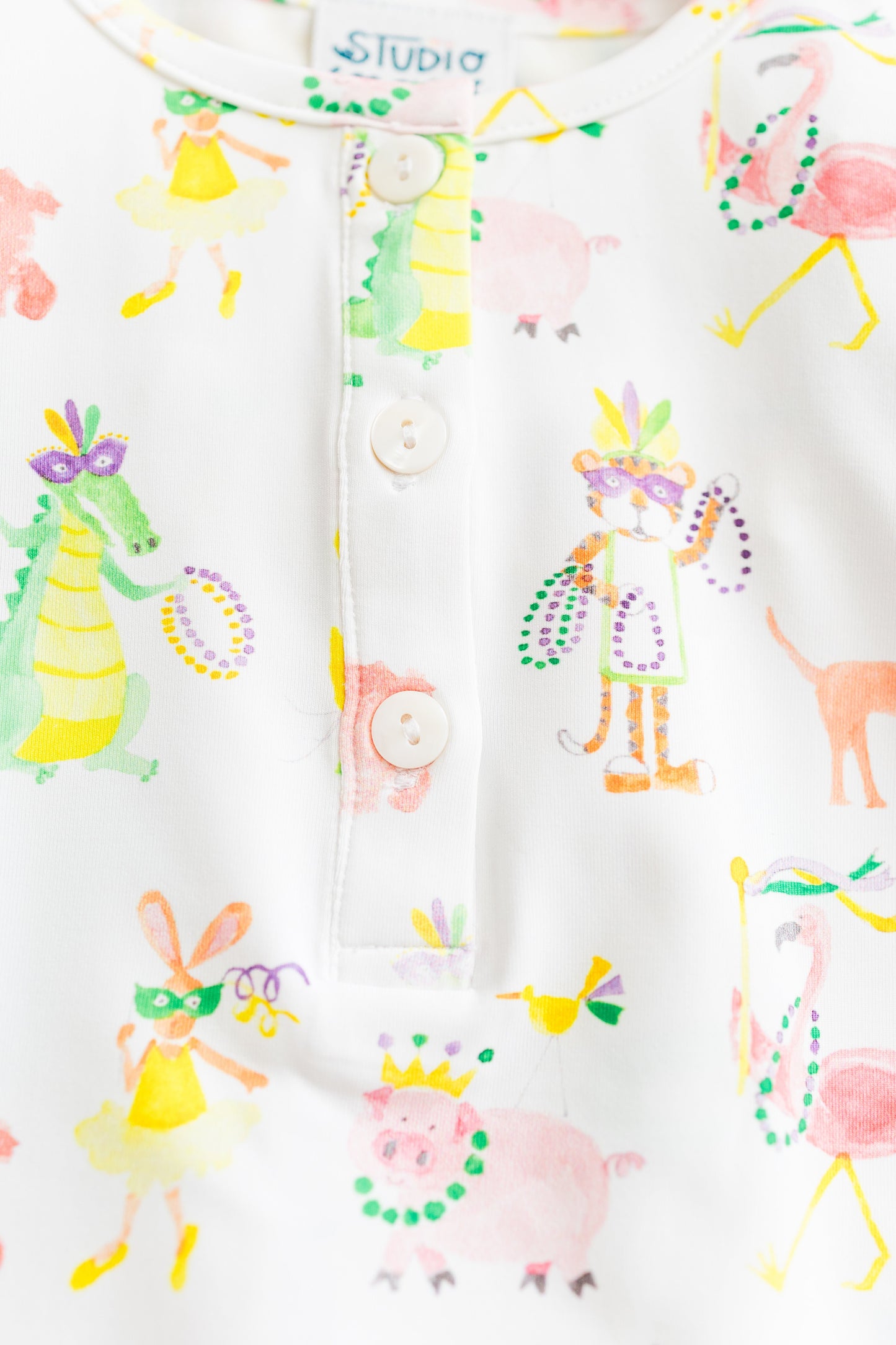 Mardi Gras Animal Parade 2pc Pajama