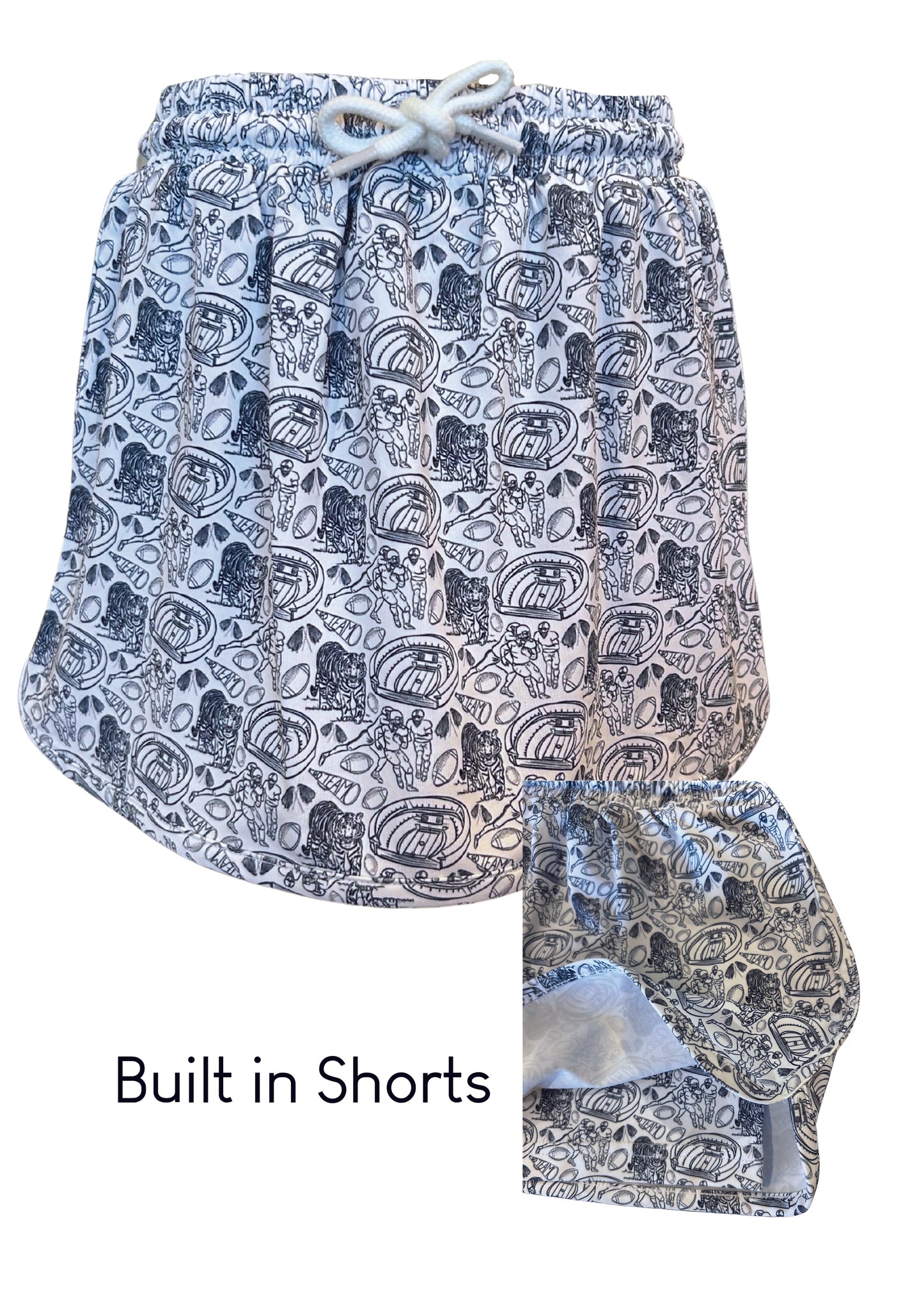 Tiger Blue/White Skort
