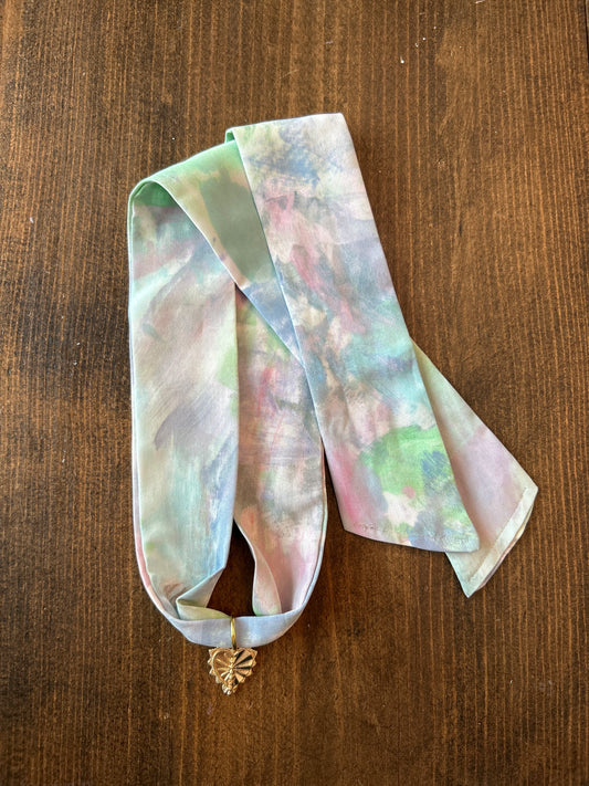 Hand Painted Scarf Necklace