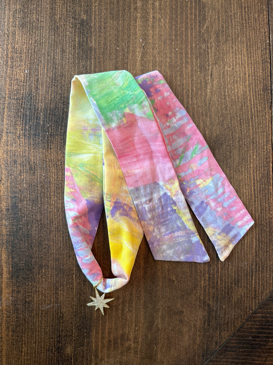 Hand Painted Scarf Necklace