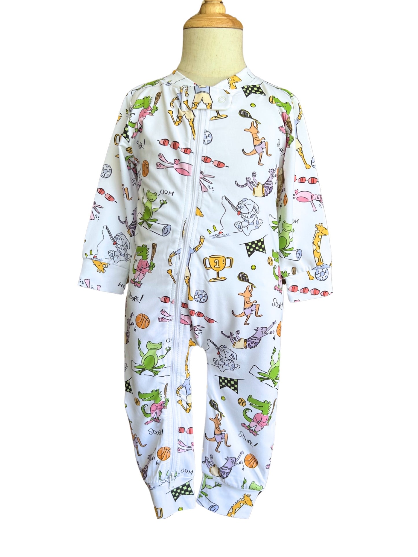 Sporty Animals Zipper PJ