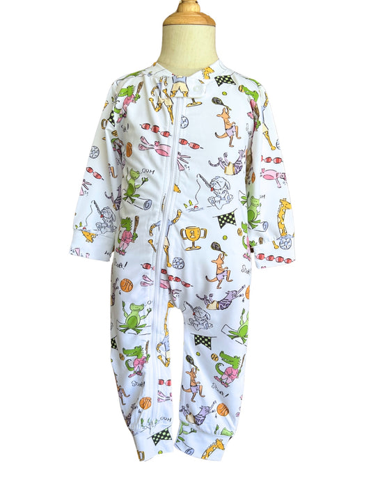 Sporty Animals Zipper PJ