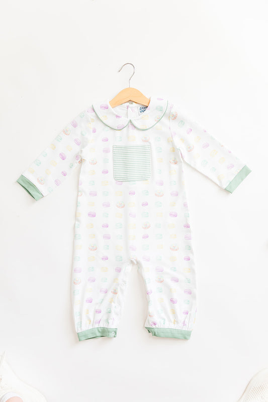 Boys Macaron Longall- last one, size 3mo
