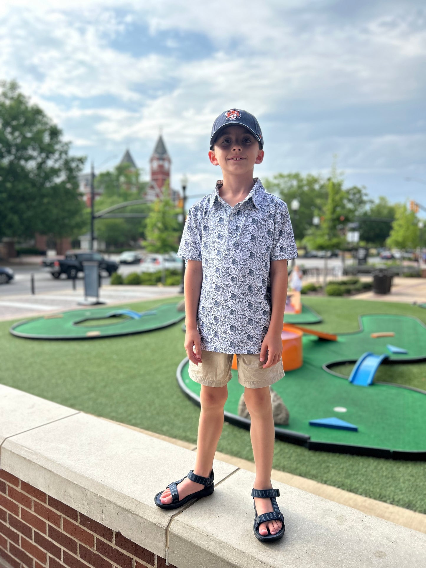 Tiger Blue/White Polo (Kid's)