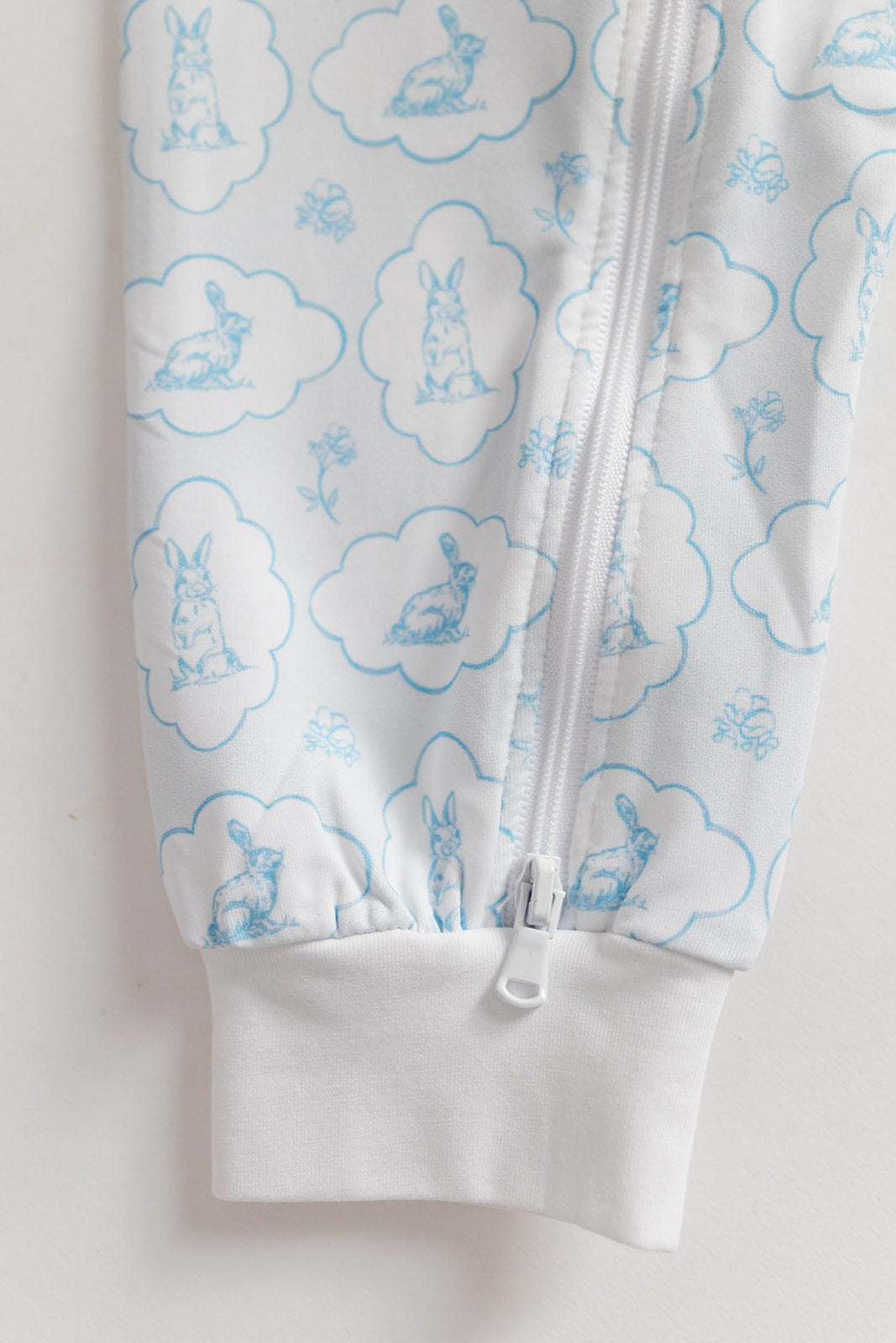 Blue Easter Bunny Zip Pajamas