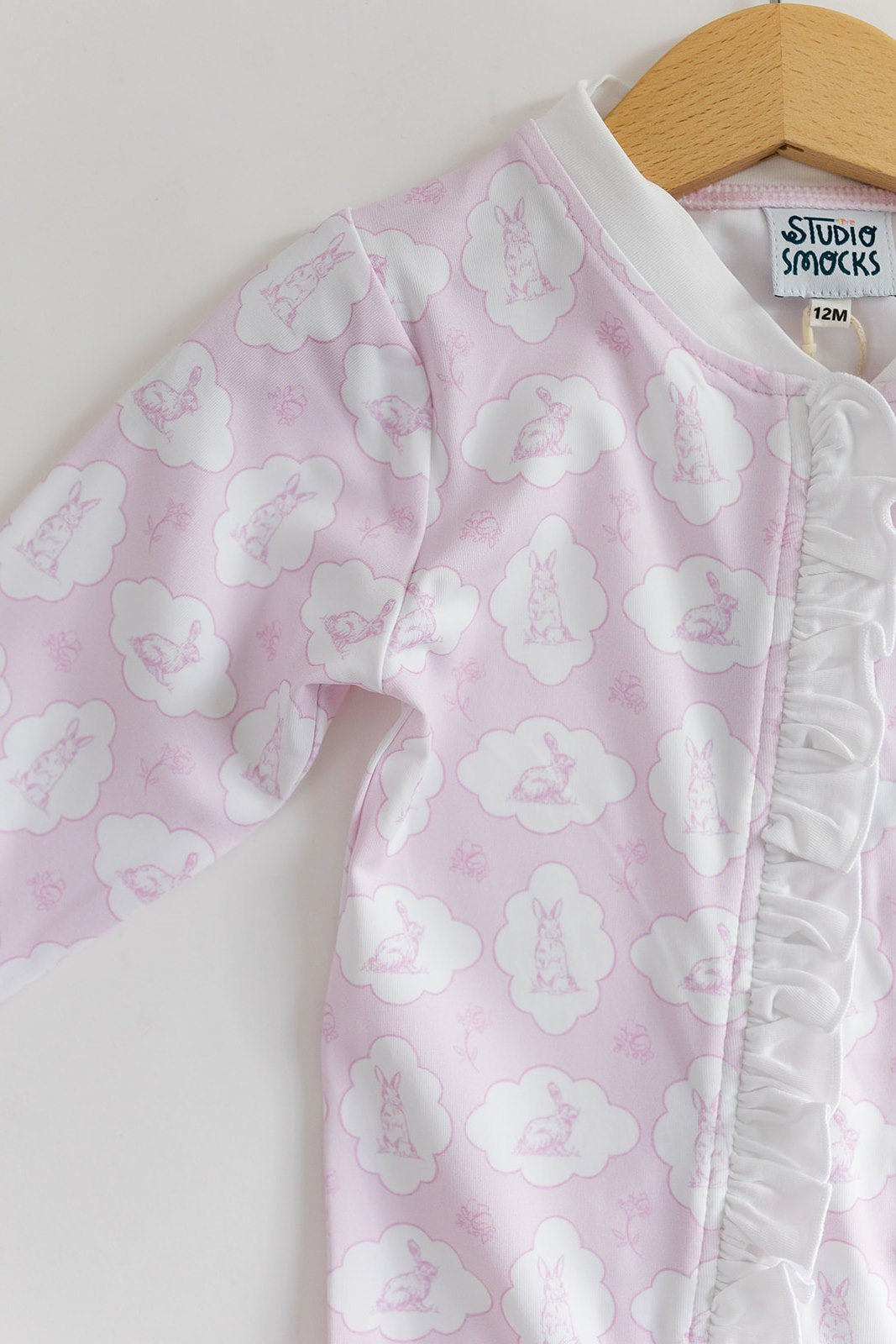 Pink Easter Bunny Zip Pajamas