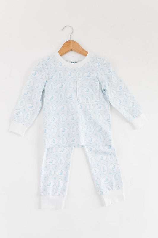 Blue Easter Bunny Pajamas