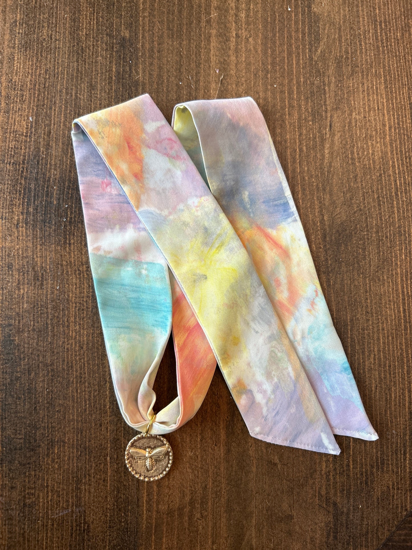 Hand Painted Scarf Necklace