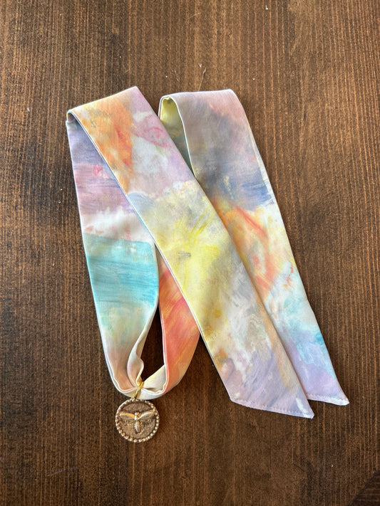 Hand Painted Scarf Necklace