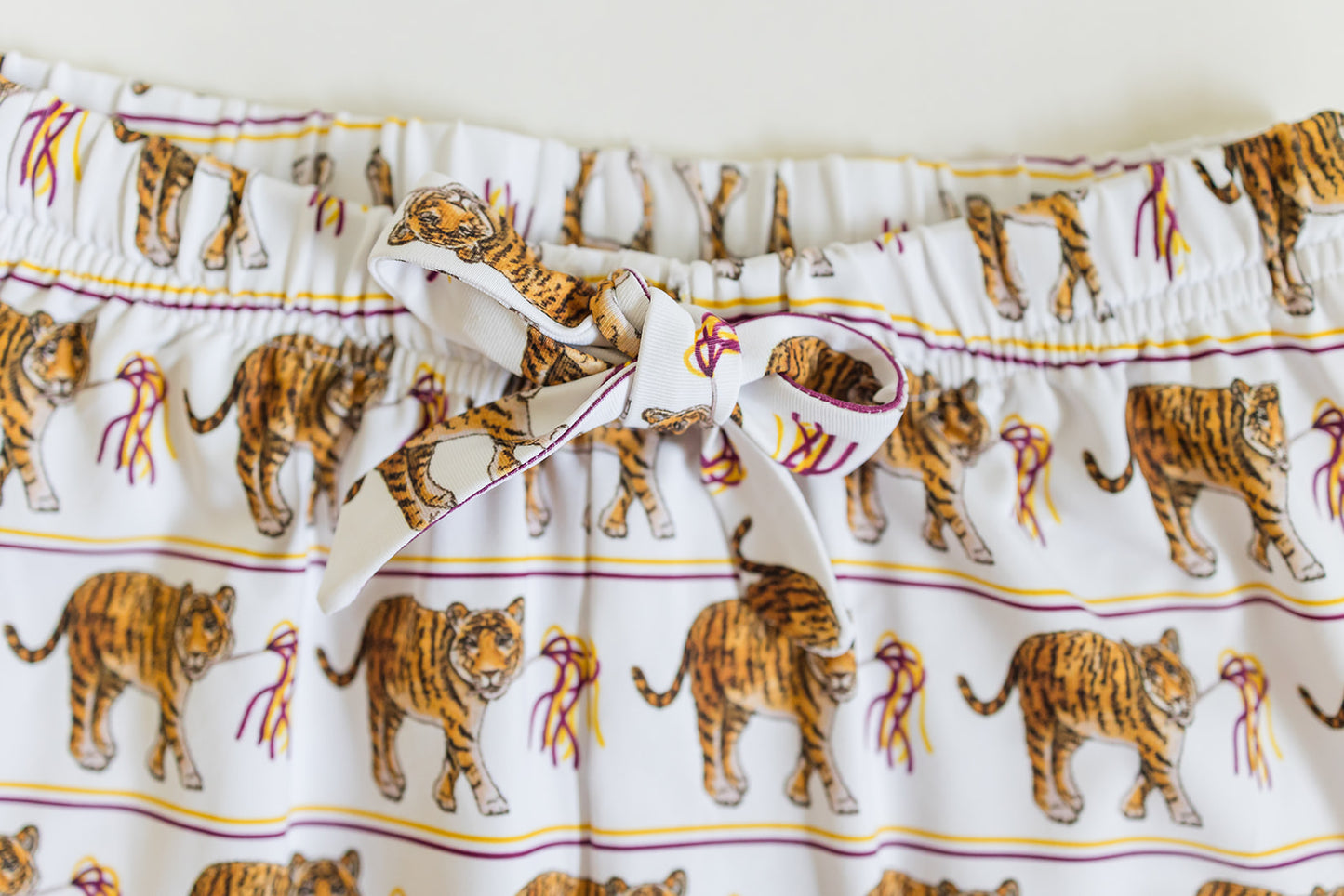 Tiger, Purple and Yellow Pajama Pants