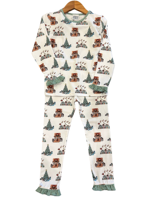 Night Before Christmas 2pc Ruffle Pajama