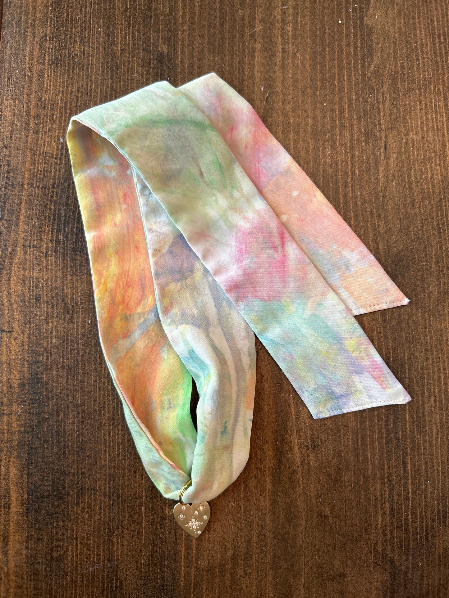 Hand Painted Scarf Necklace