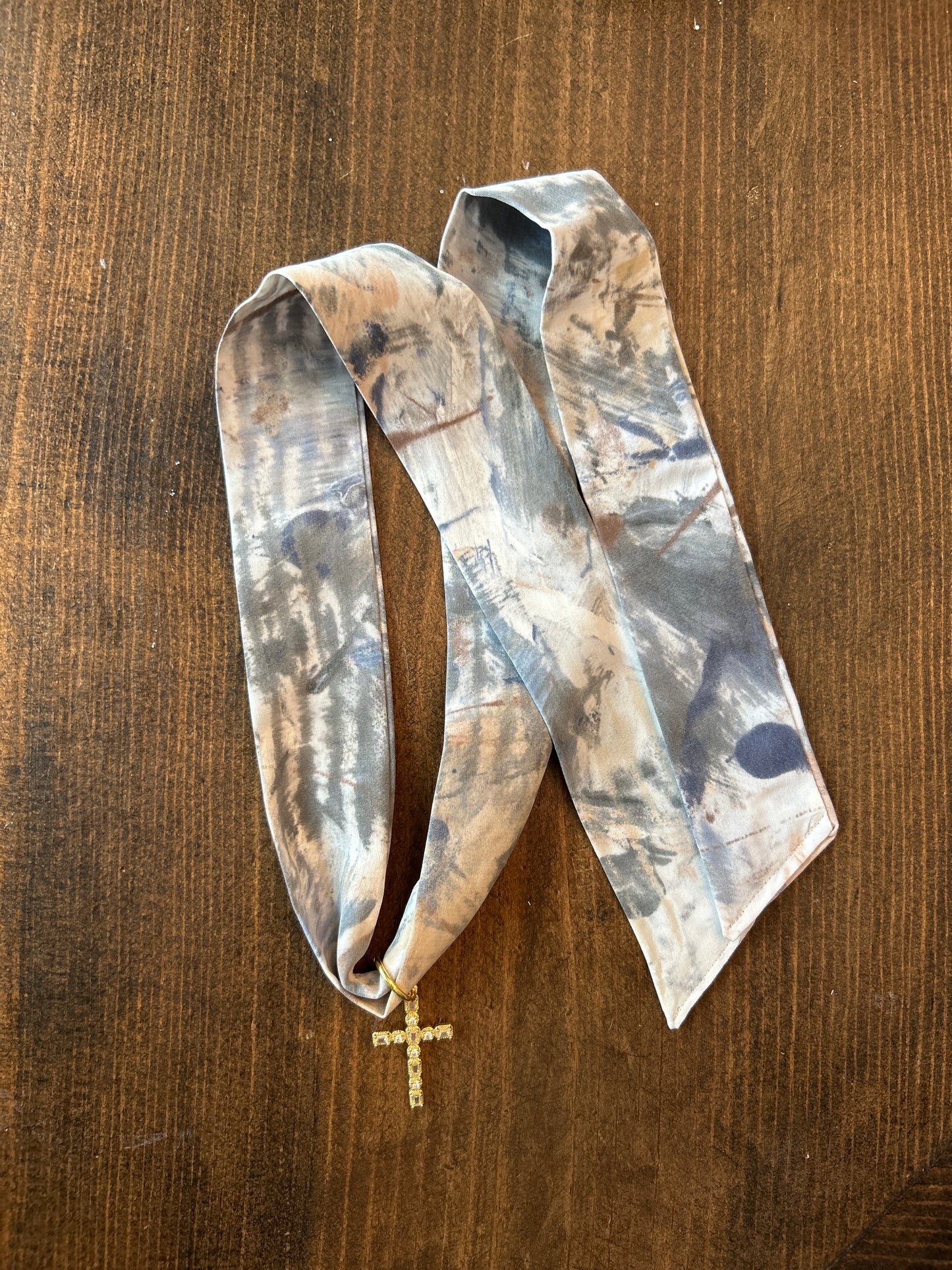 Hand Painted Scarf Necklace