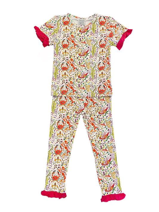 Mardi Gras Girls 2pc Pajama- Art by Rianna Turner